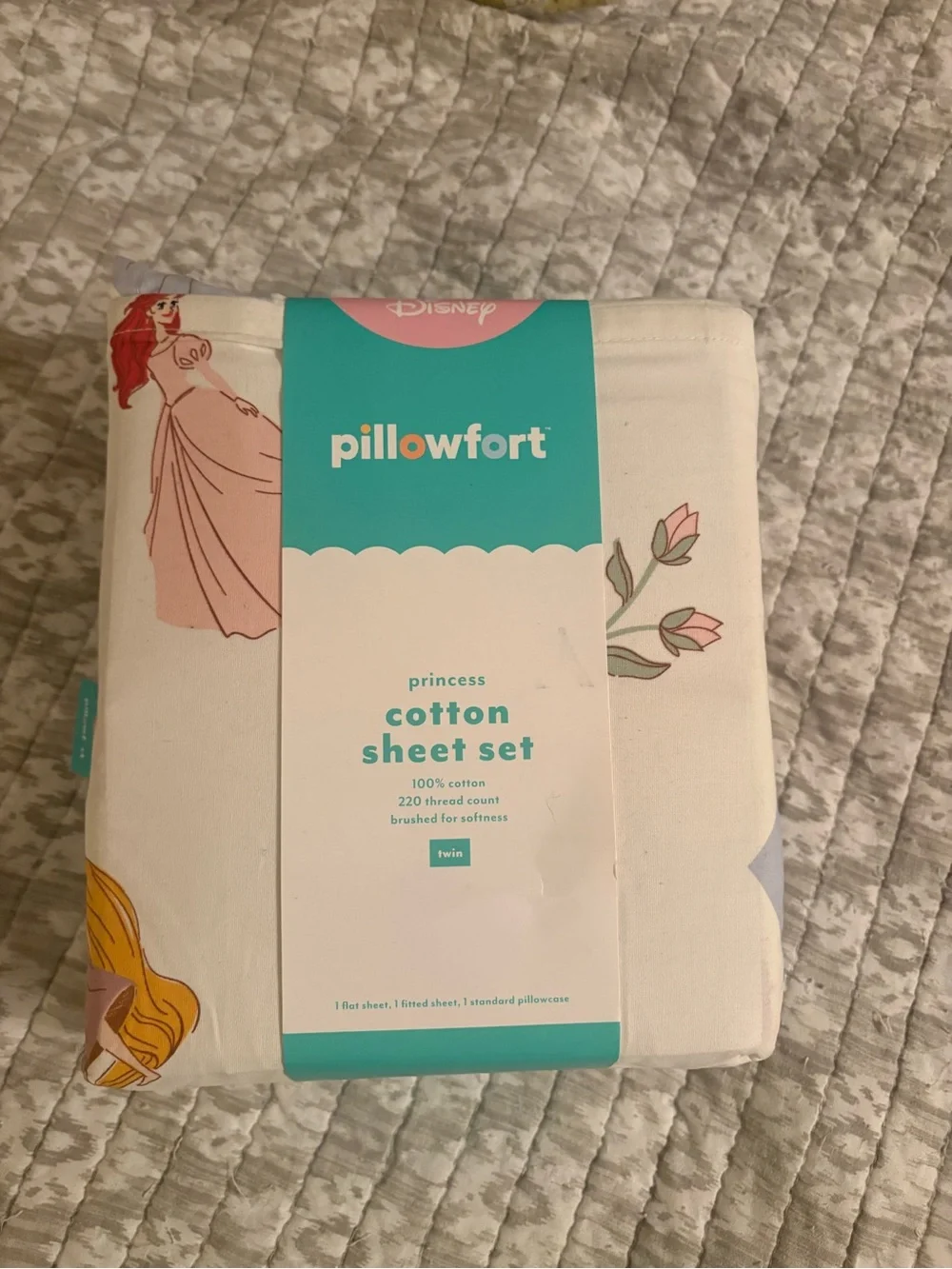 Disney  Princess Print Cotton Sheet Set